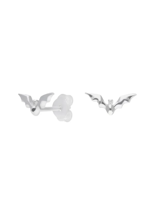 William May Sterling Silver Bat Stud Earrings