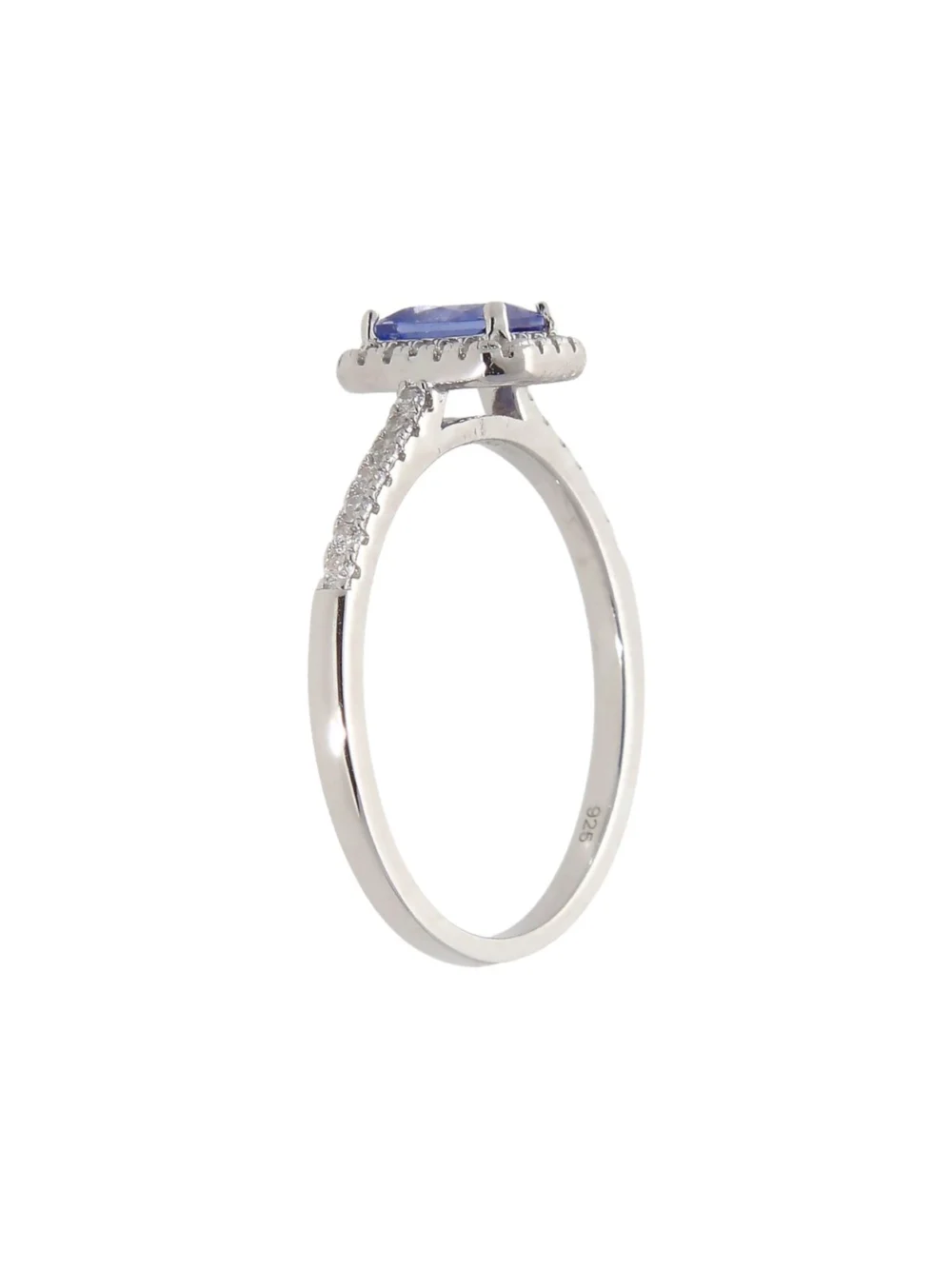 William May Sterling Silver Blue & White Cubic Zirconia Dress Ring, view 2