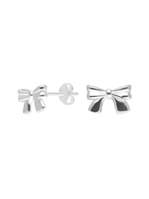 William May Sterling Silver Bow Stud Earrings