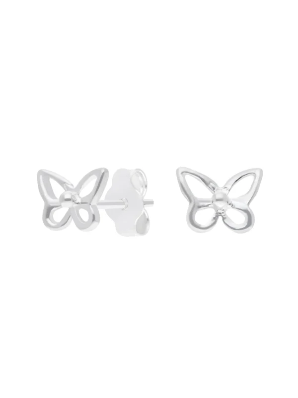 William May Sterling Silver Butterfly Stud Earrings