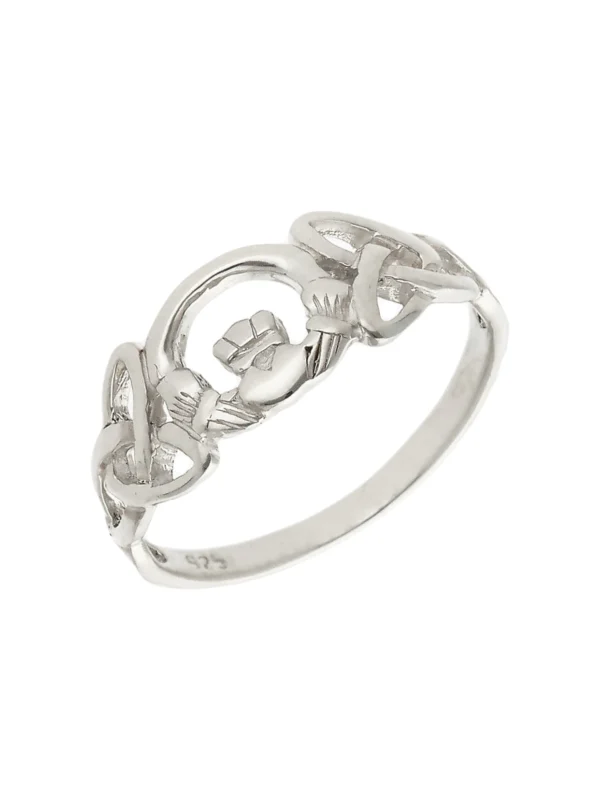William May Sterling Silver Celtic Claddagh Ring
