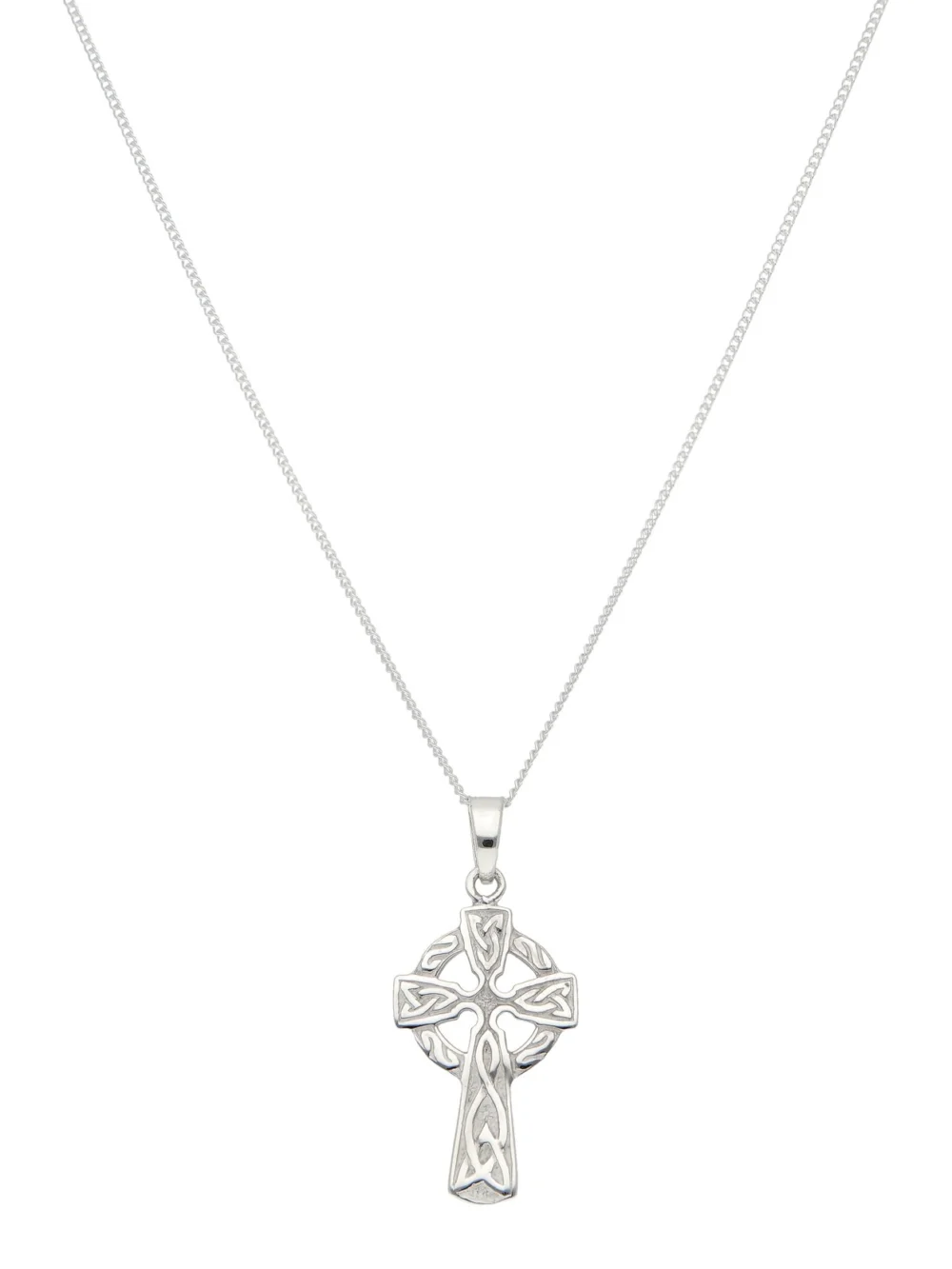 William May Sterling Silver Celtic Cross Pendant & 18" Chain Necklace