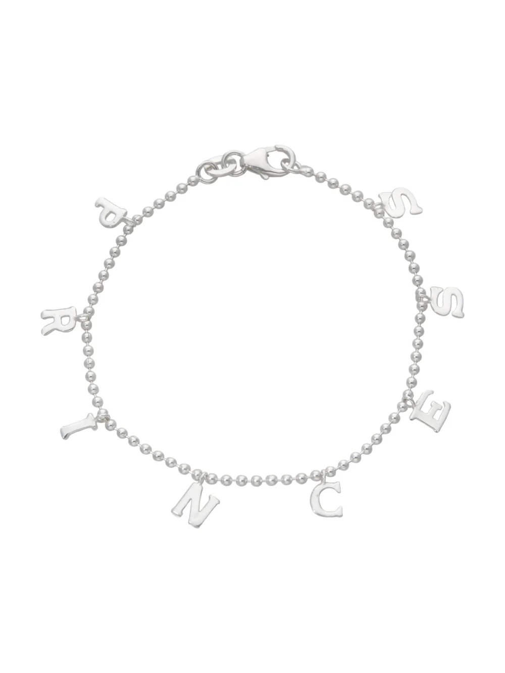 William May Sterling Silver Childs 6" Princess Charm Bracelet