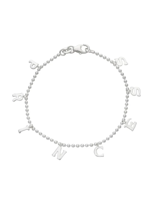 William May Sterling Silver Childs 6" Princess Charm Bracelet