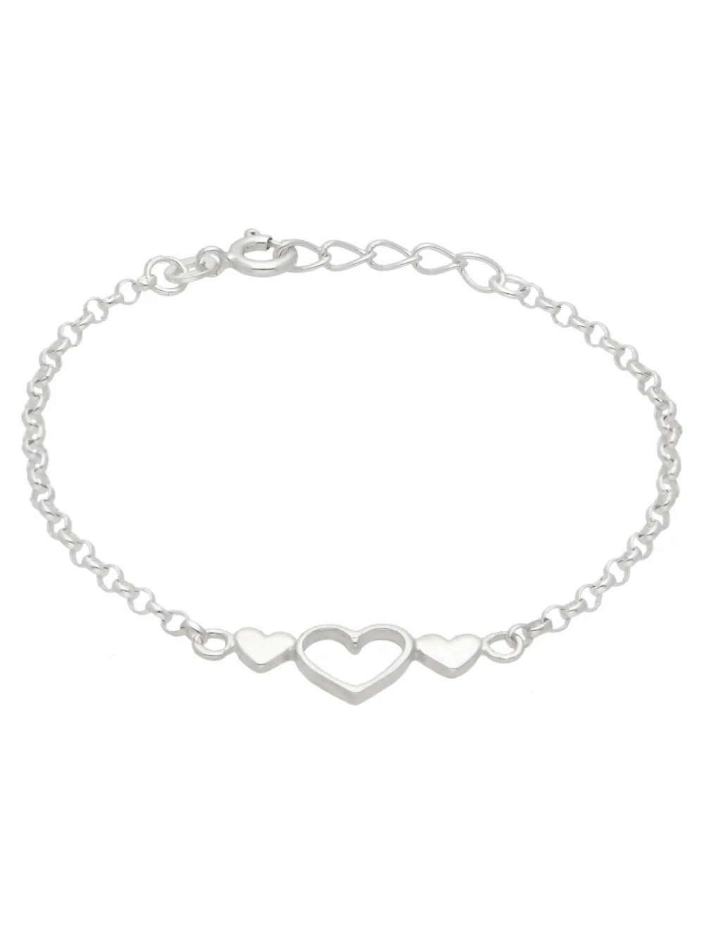 William May Sterling Silver Childs Love Hearts Adjustable Bracelet