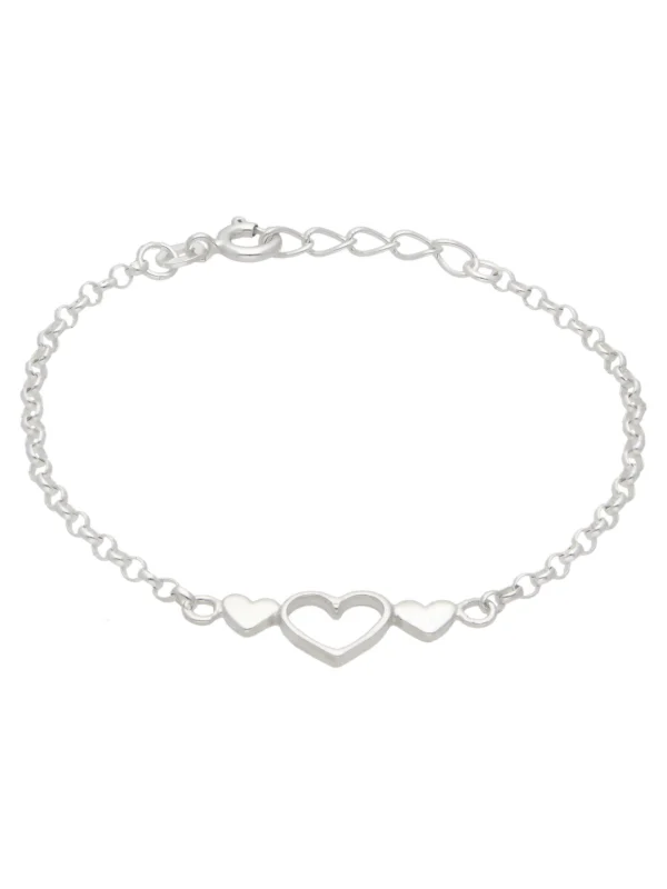 William May Sterling Silver Childs Love Hearts Adjustable Bracelet