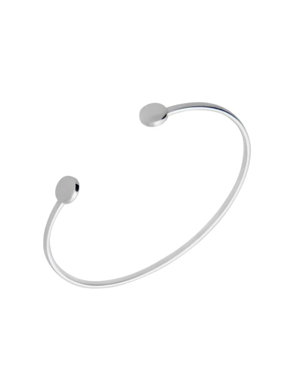 William May Sterling Silver Circles Torque Bangle