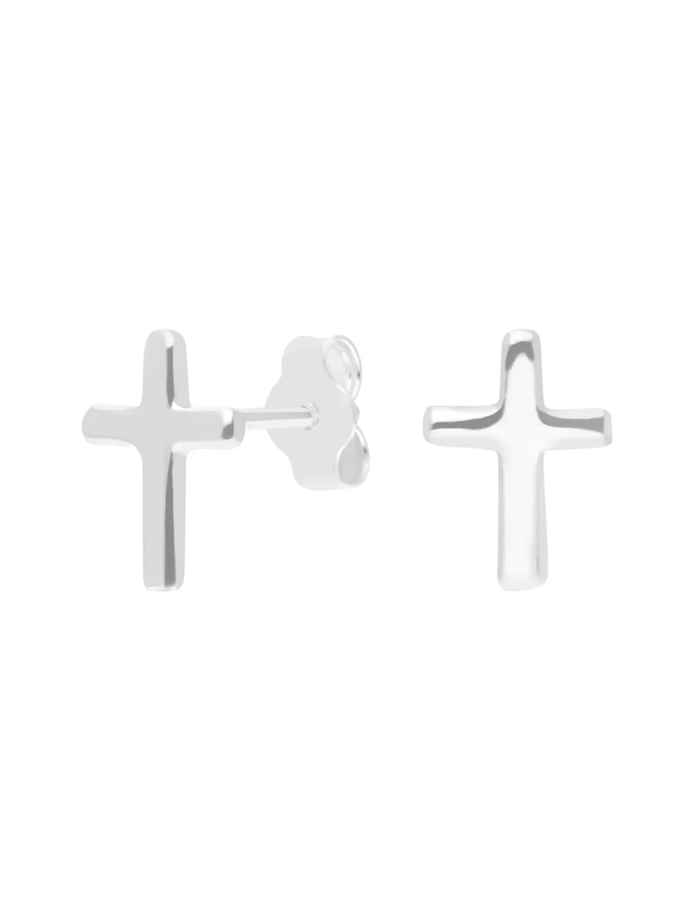 William May Sterling Silver Cross Stud Earrings