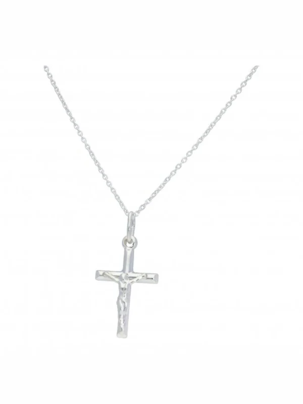 William May Sterling Silver Crucifix Pendant & 18" Chain Necklace