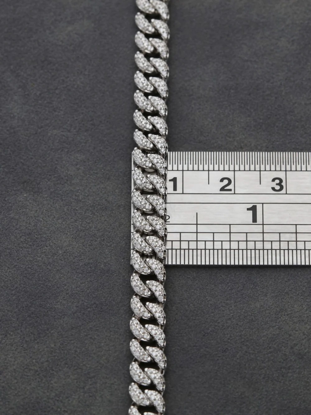 William May Sterling Silver Cubic Zirconia 7.5" Curb Link Bracelet, view 2