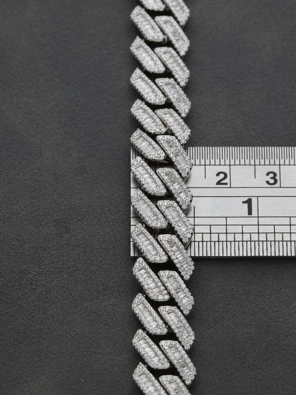 William May Sterling Silver Cubic Zirconia 8.5" Cuban Curb Bracelet 46G, view 3