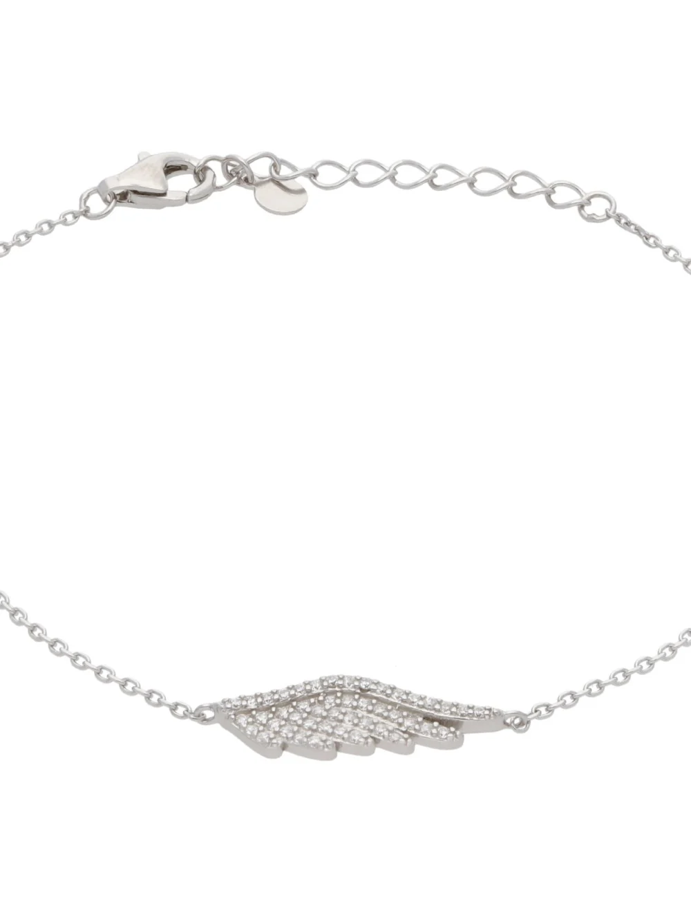 William May Sterling Silver Cubic Zirconia Angel Wing Bracelet