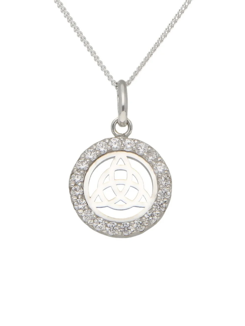 William May Sterling Silver Cubic Zirconia Celtic Pendant & 18" Necklace, view 2