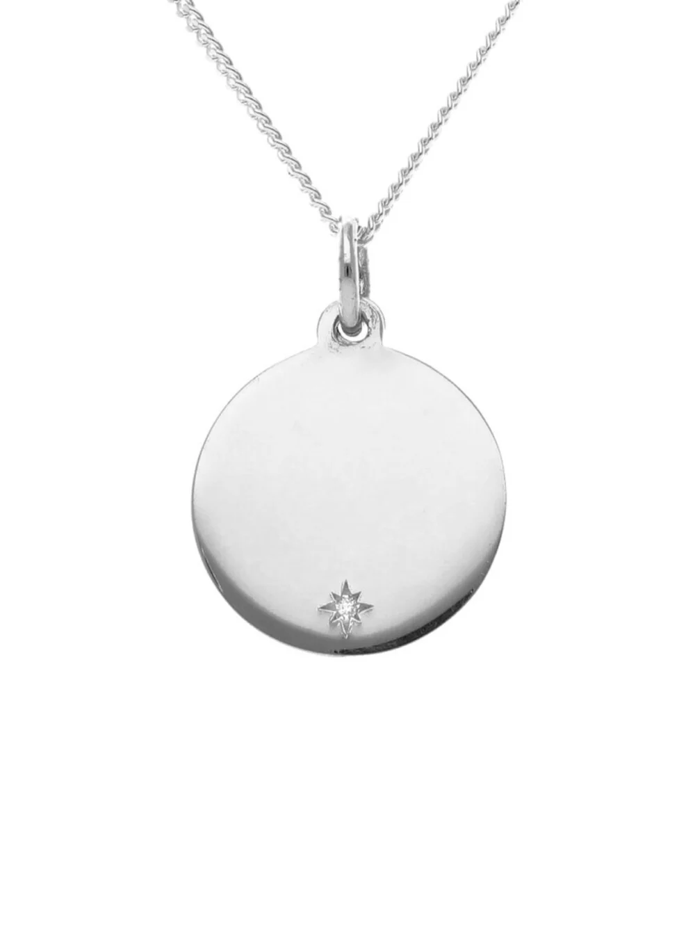 William May Sterling Silver Cubic Zirconia Circle Pendant & 18" Necklace, view 2