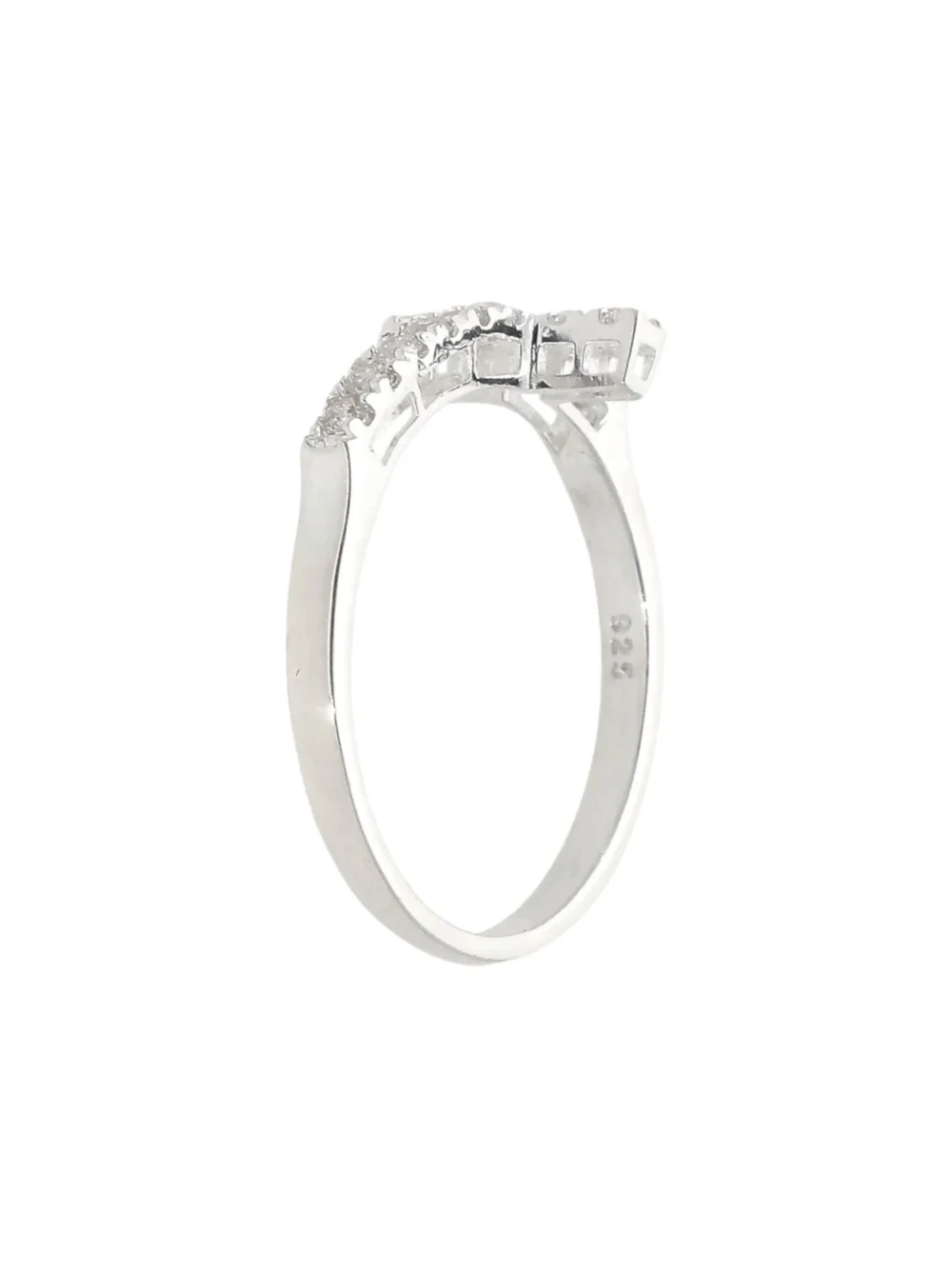 William May Sterling Silver Cubic Zirconia Cross Ring, view 2