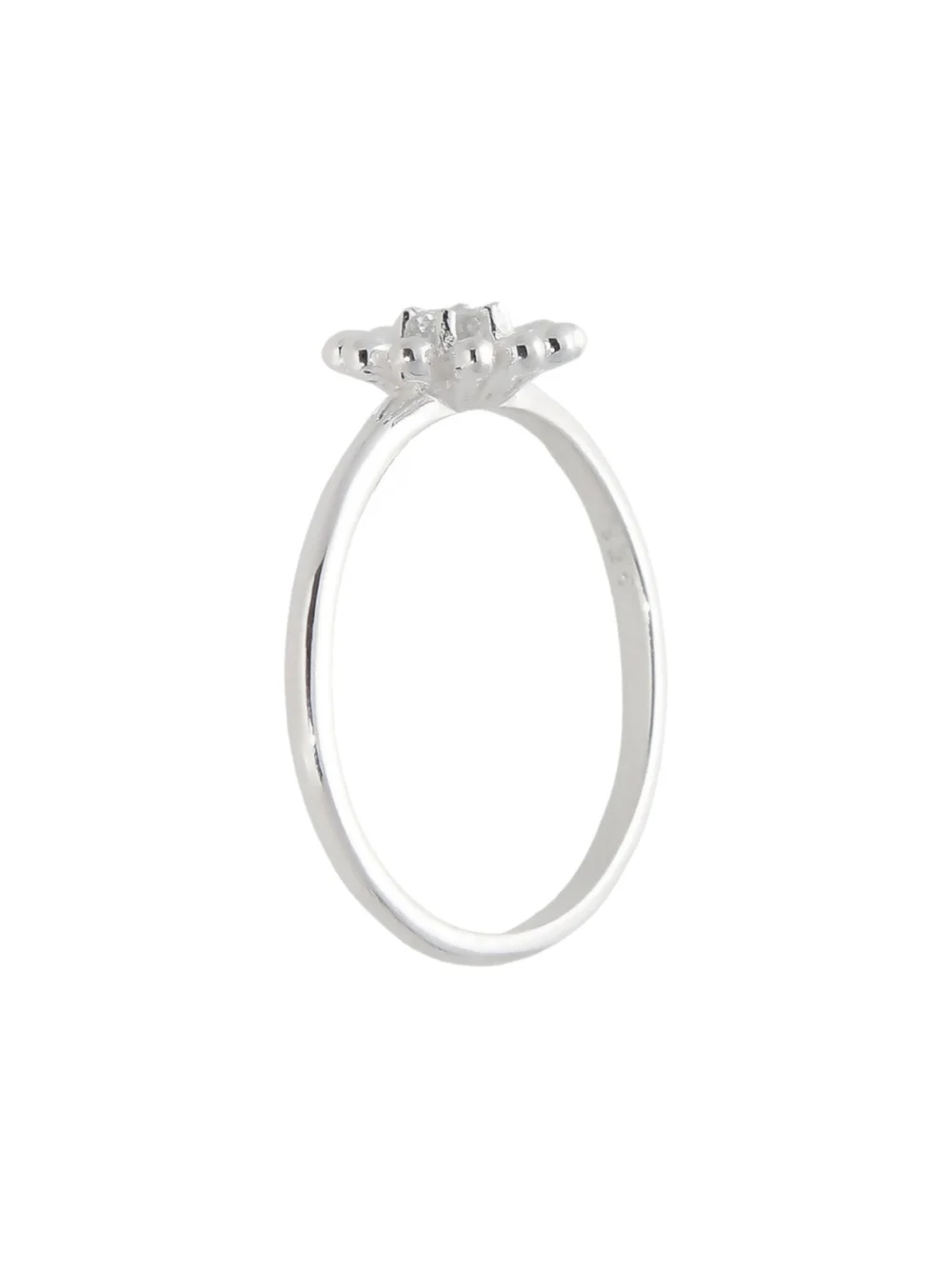William May Sterling Silver Cubic Zirconia Daisy Flower Ring, view 2