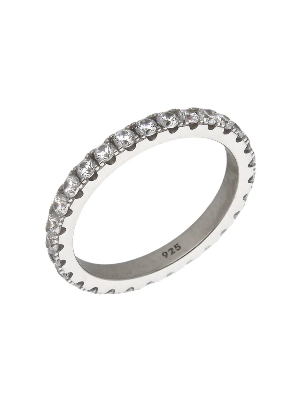 William May Sterling Silver Cubic Zirconia Full Eternity Band Ring