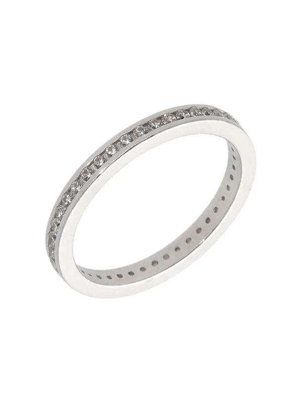 William May Sterling Silver Cubic Zirconia Full Eternity Ring