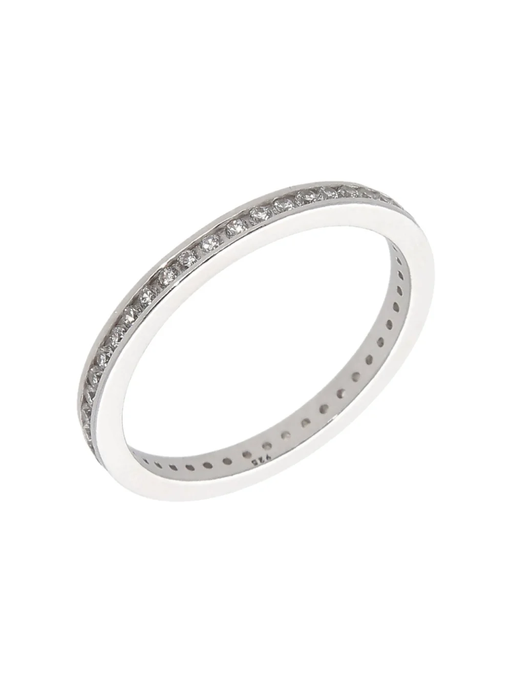William May Sterling Silver Cubic Zirconia Full Eternity Ring, view 2