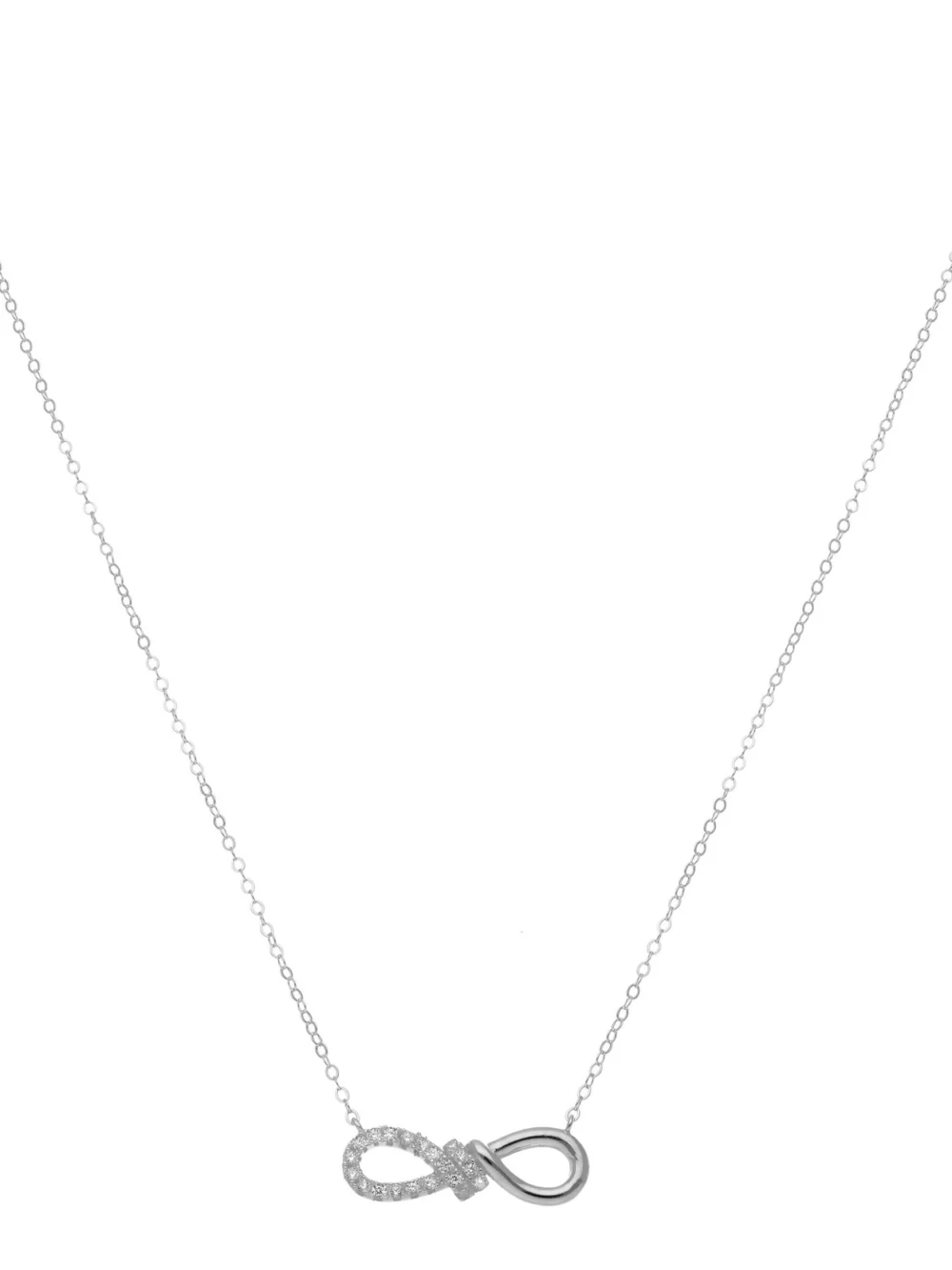 William May Sterling Silver Cubic Zirconia Infinity Necklace