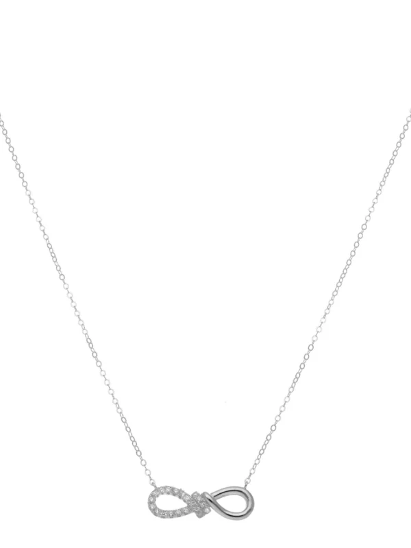William May Sterling Silver Cubic Zirconia Infinity Necklace