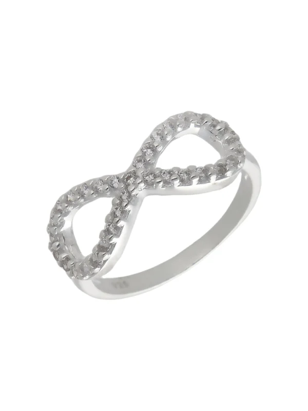William May Sterling Silver Cubic Zirconia Infinity Ring