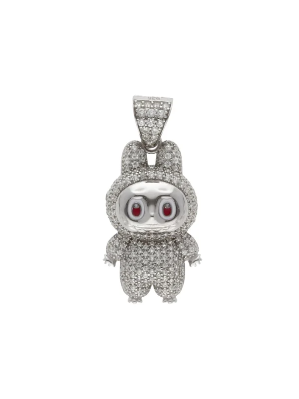 William May Sterling Silver Cubic Zirconia Monster Pendant