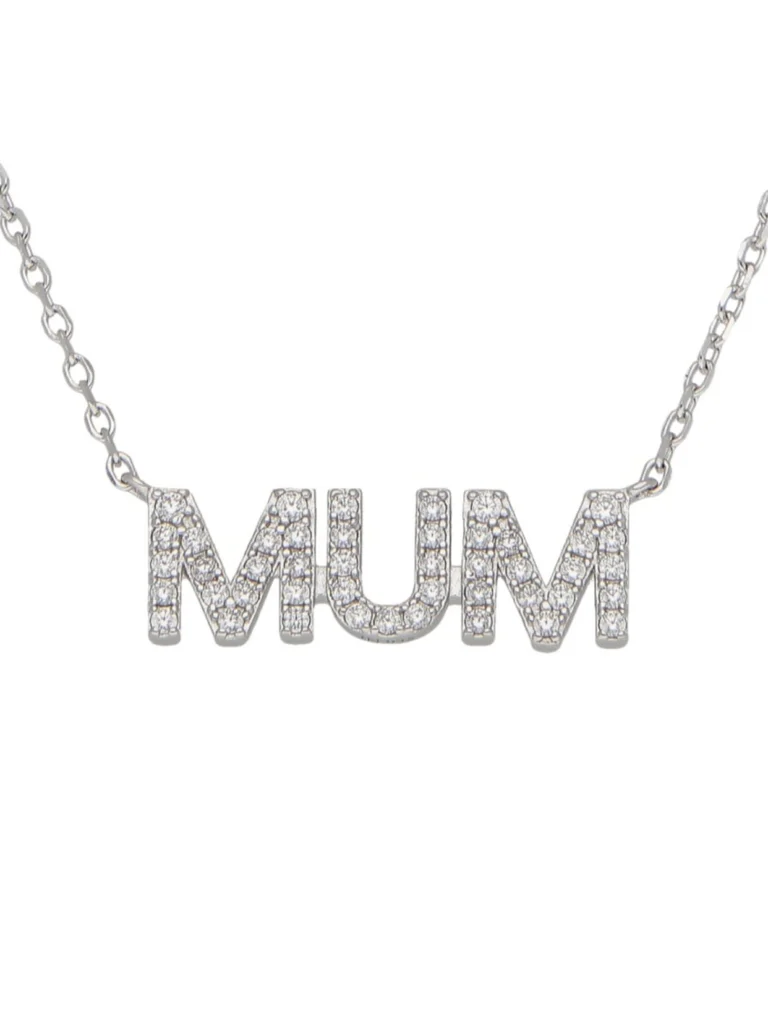 William May Sterling Silver Cubic Zirconia Mum Chain Necklace