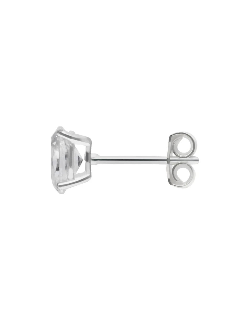 William May Sterling Silver Cubic Zirconia Oval Stud Earrings, view 2