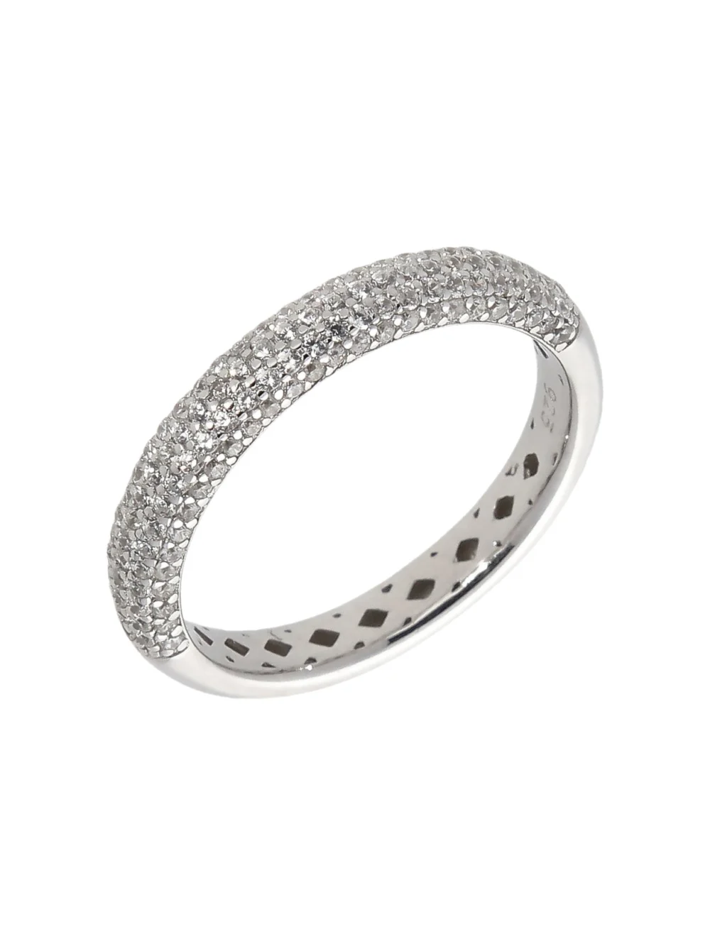 William May Sterling Silver Cubic Zirconia Set Band Ring