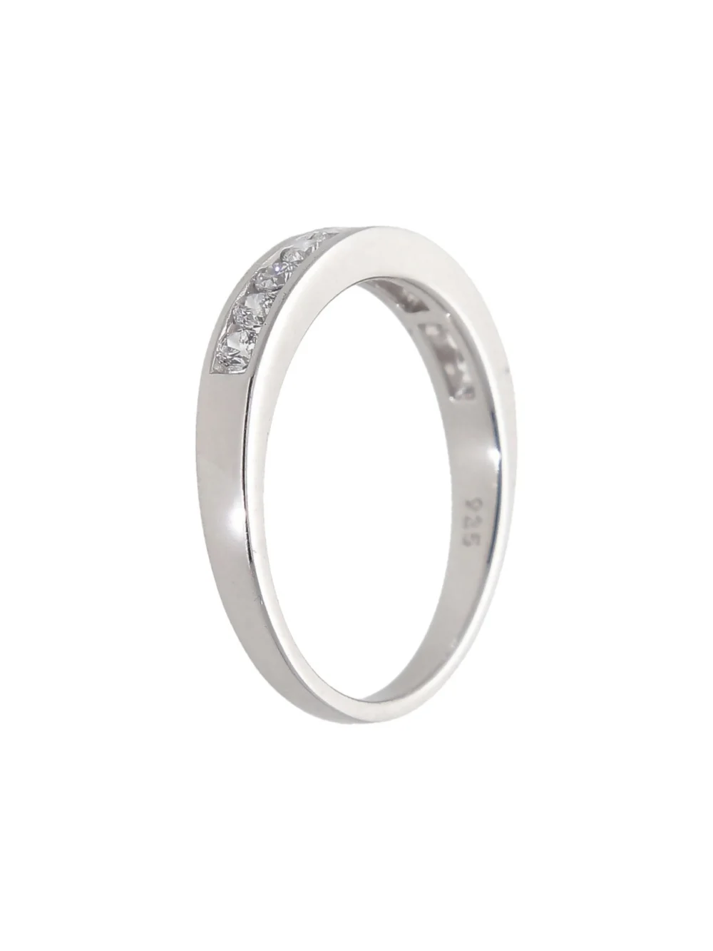 William May Sterling Silver Cubic Zirconia Set Eternity Ring, view 2