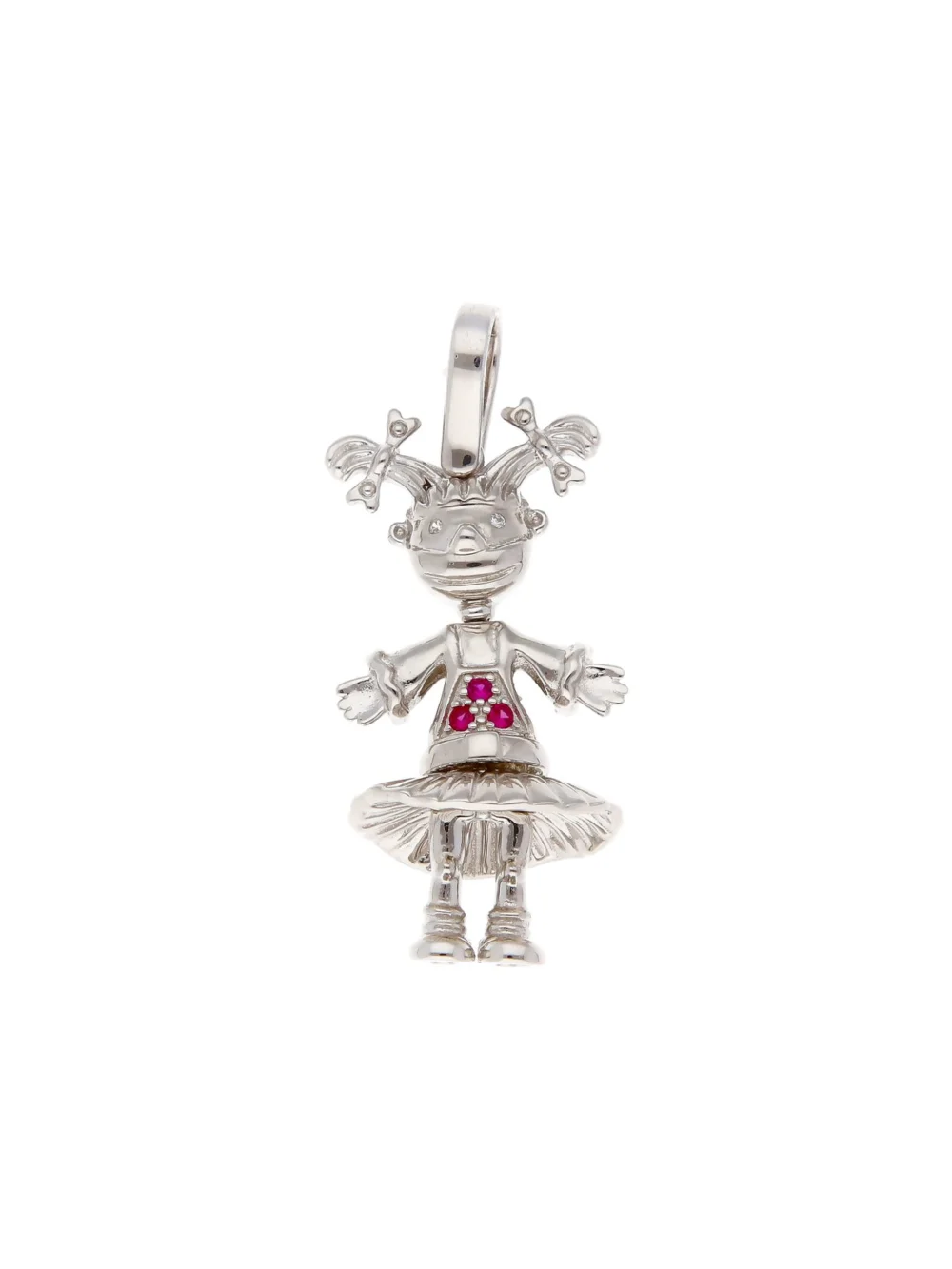 William May Sterling Silver Cubic Zirconia Set Girl Pendant