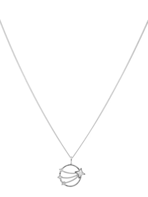 William May Sterling Silver Cubic Zirconia Shooting Star & 18" Necklace