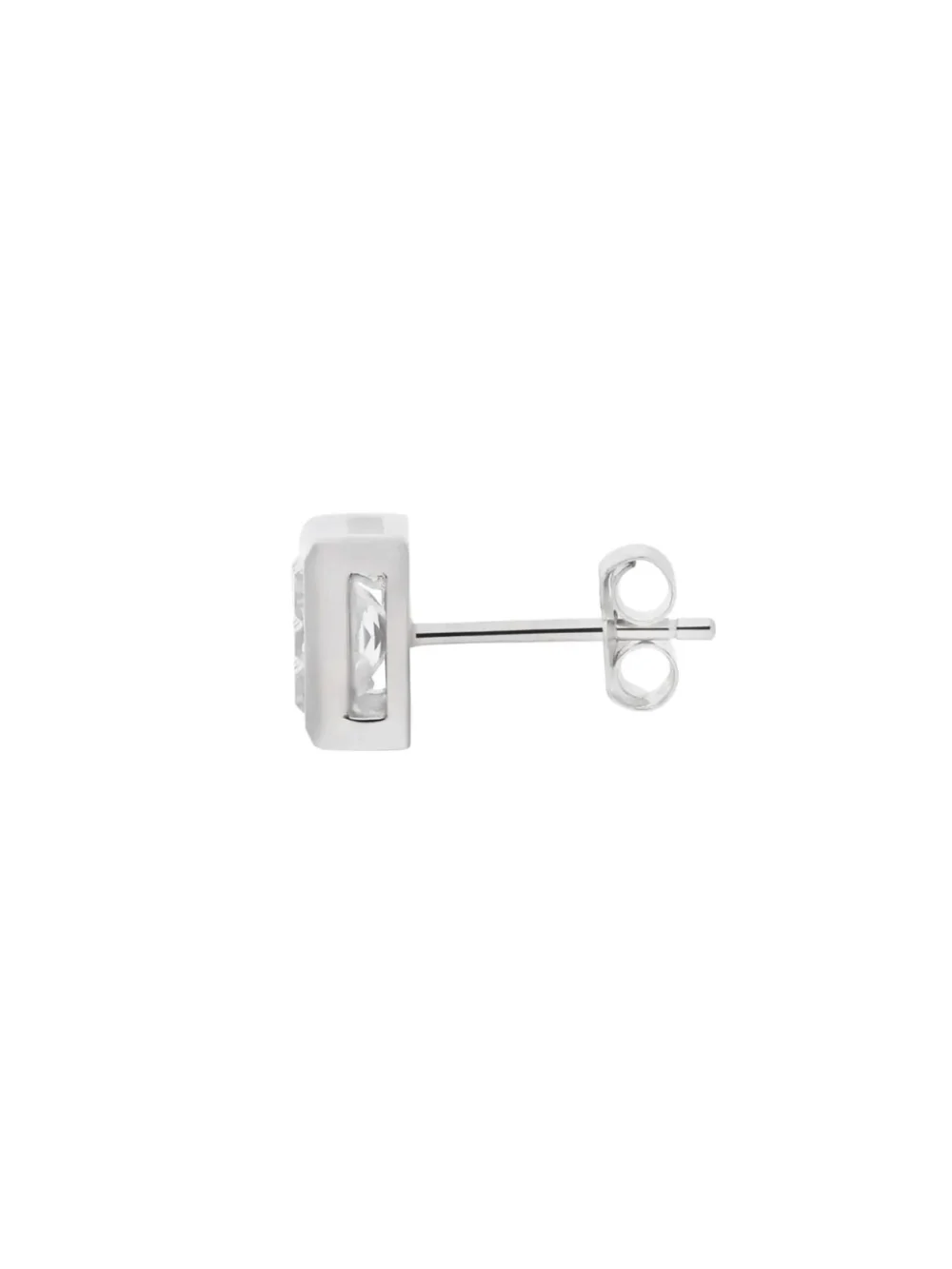 William May Sterling Silver Cubic Zirconia Square Cluster Stud Earrings, view 2