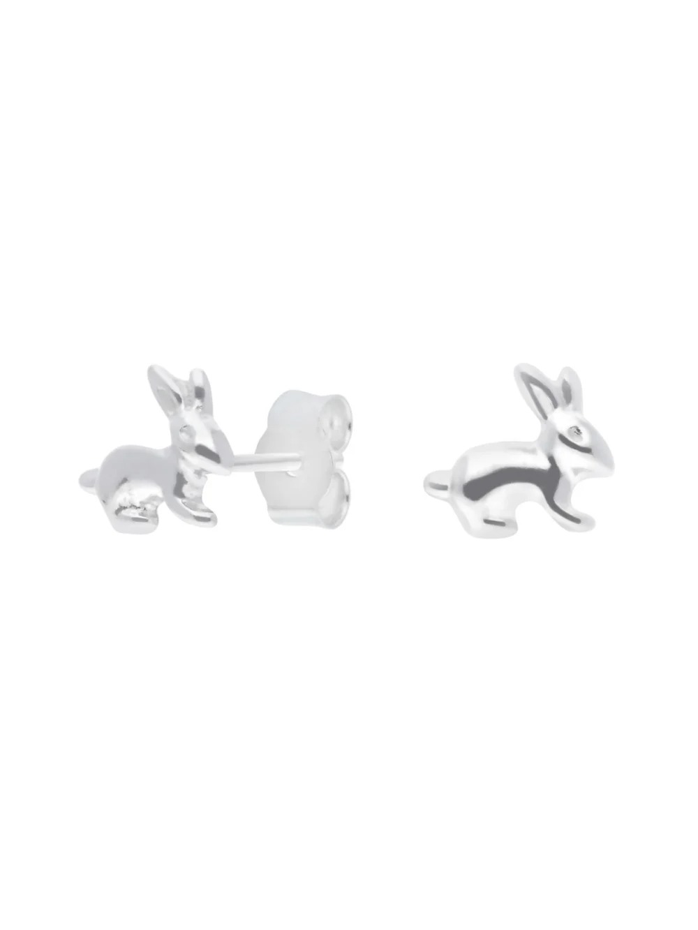 William May Sterling Silver Cute Rabbit Stud Earrings