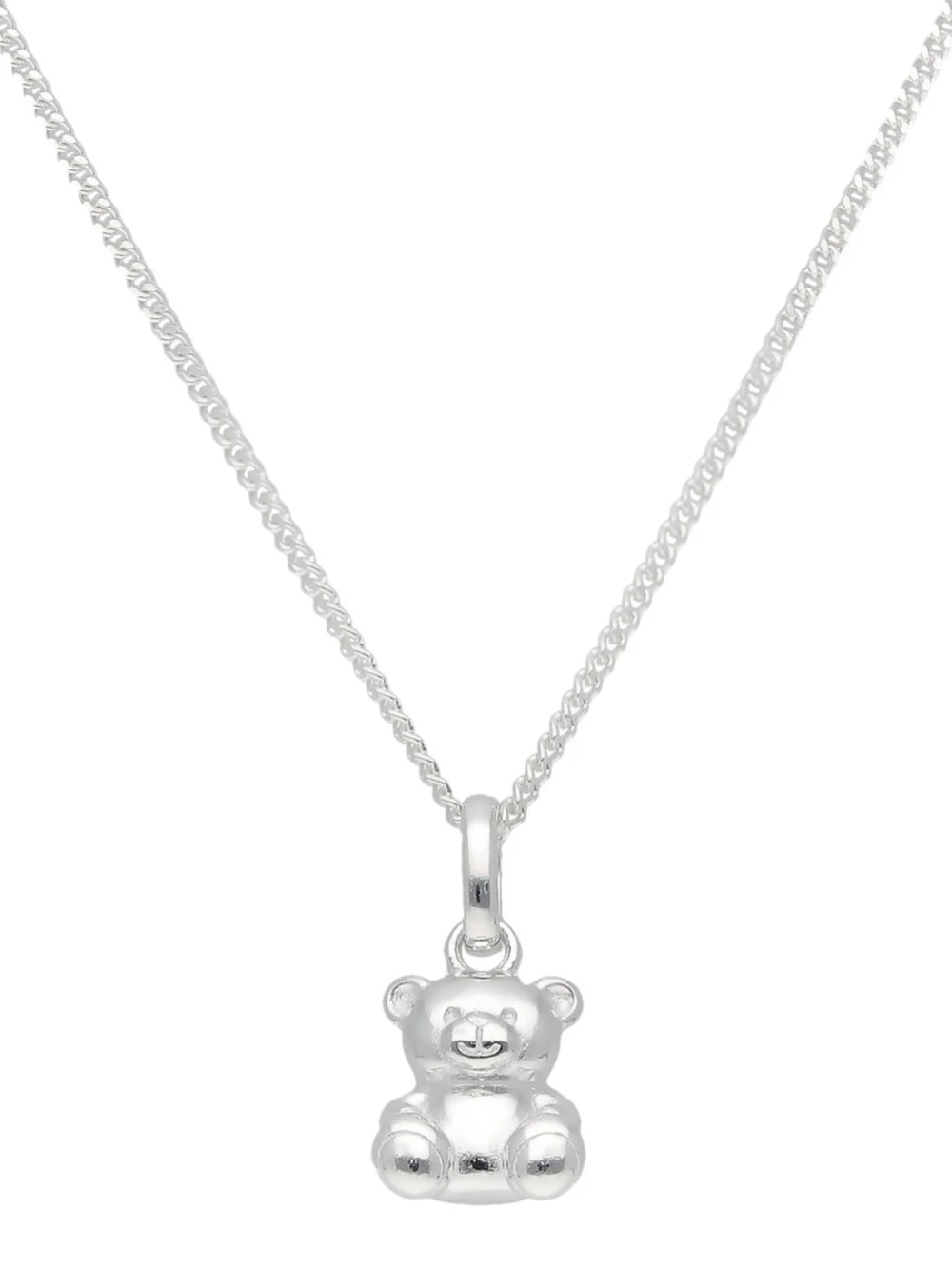 William May Sterling Silver Cute Teddy Bear & 14" Chain Necklace, view 3