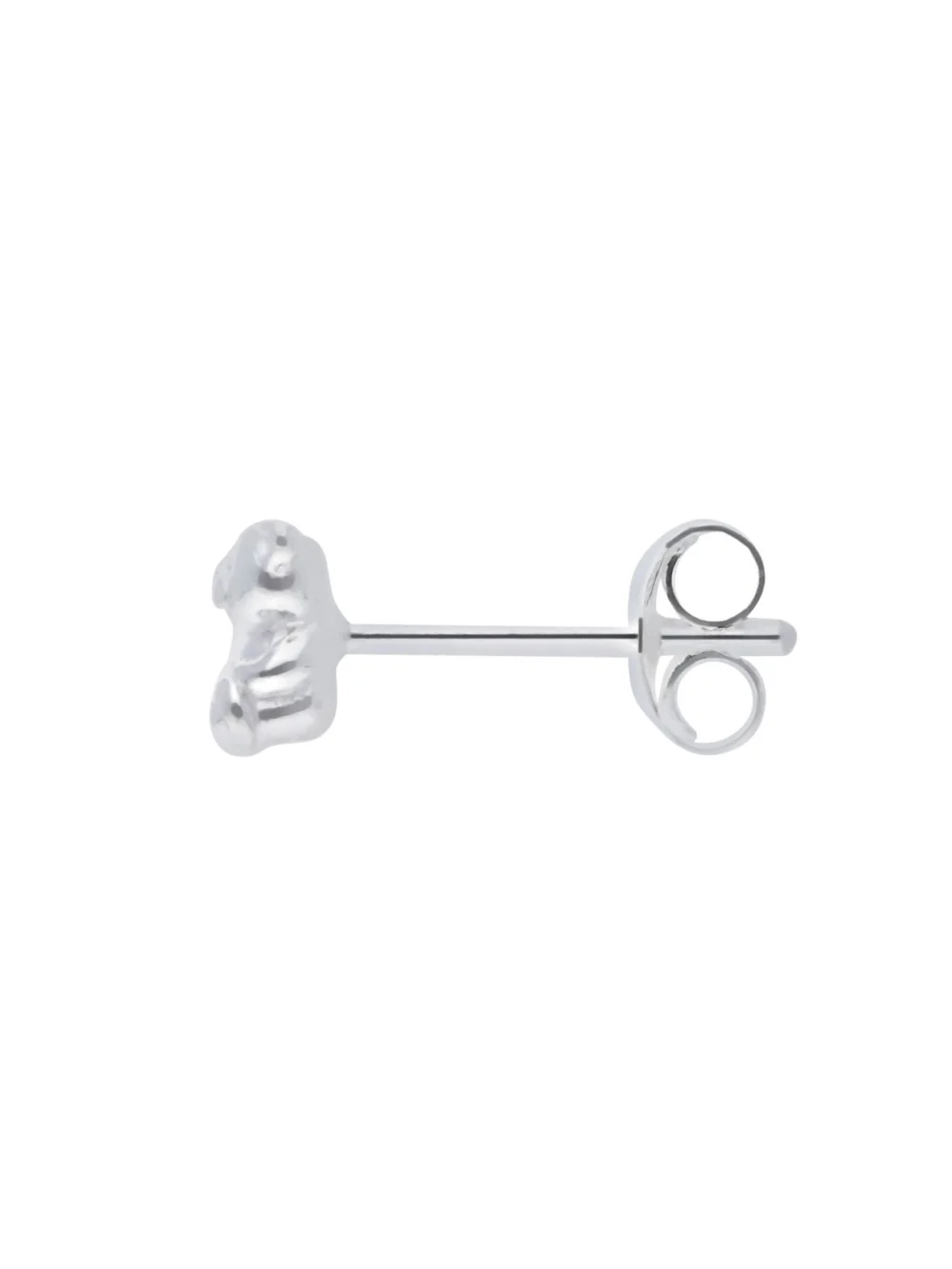 William May Sterling Silver Cute Teddy Stud Earrings, view 3