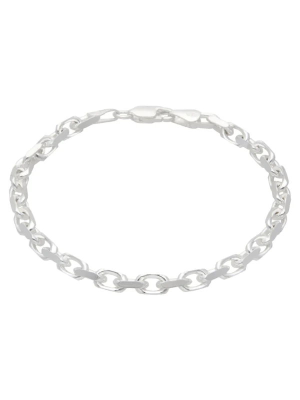 William May Sterling Silver Diamond-Cut Cable Link 7.5" Bracelet