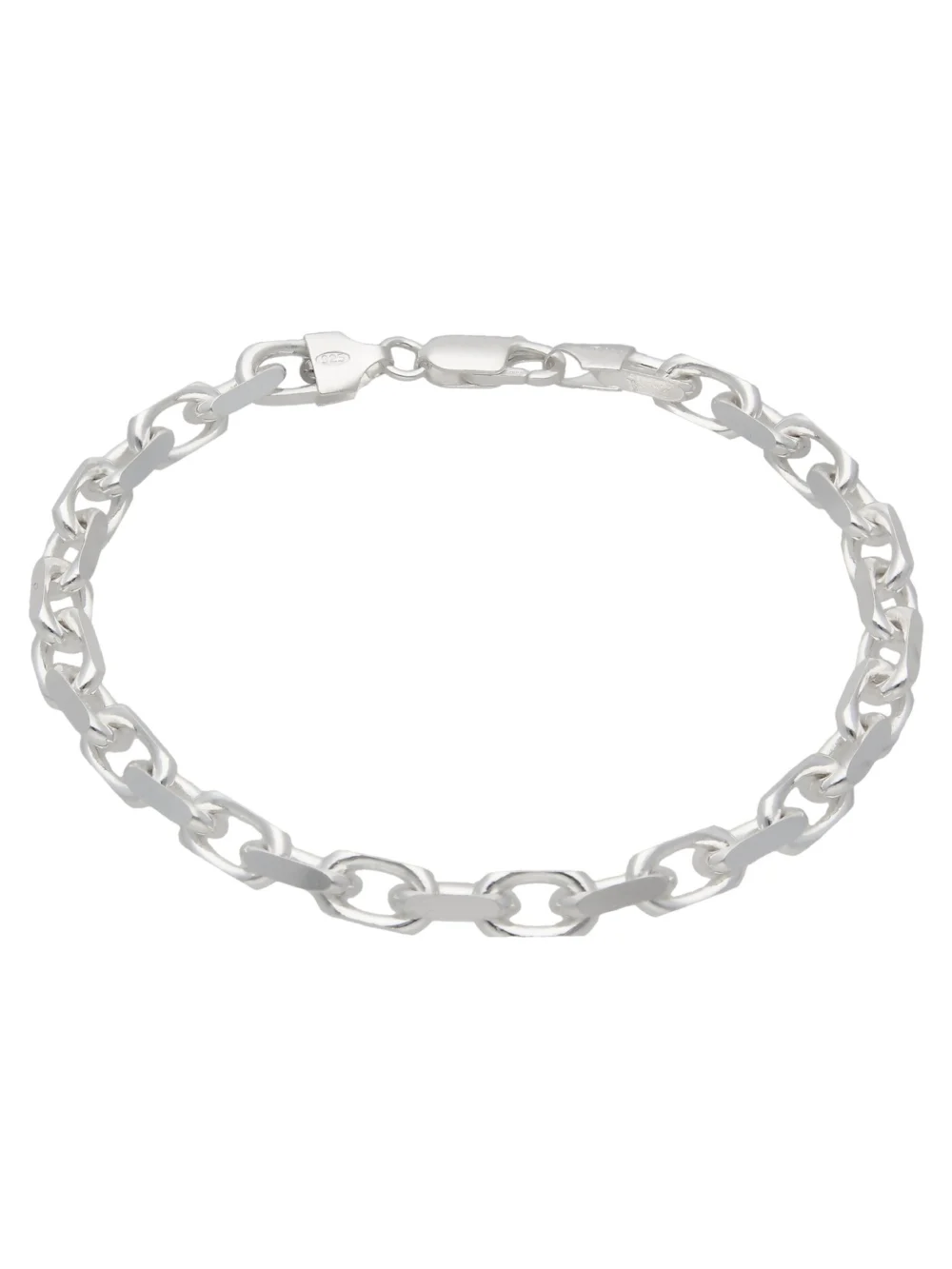 William May Sterling Silver Diamond-Cut Cable Link 8.5" Bracelet