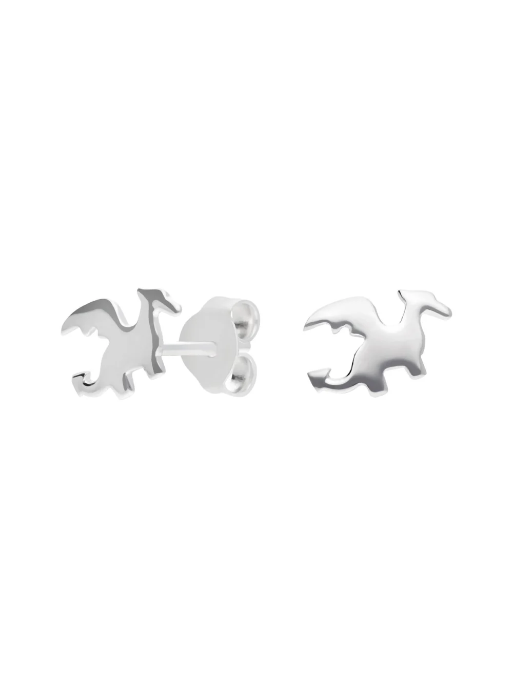 William May Sterling Silver Dragon Stud Earrings