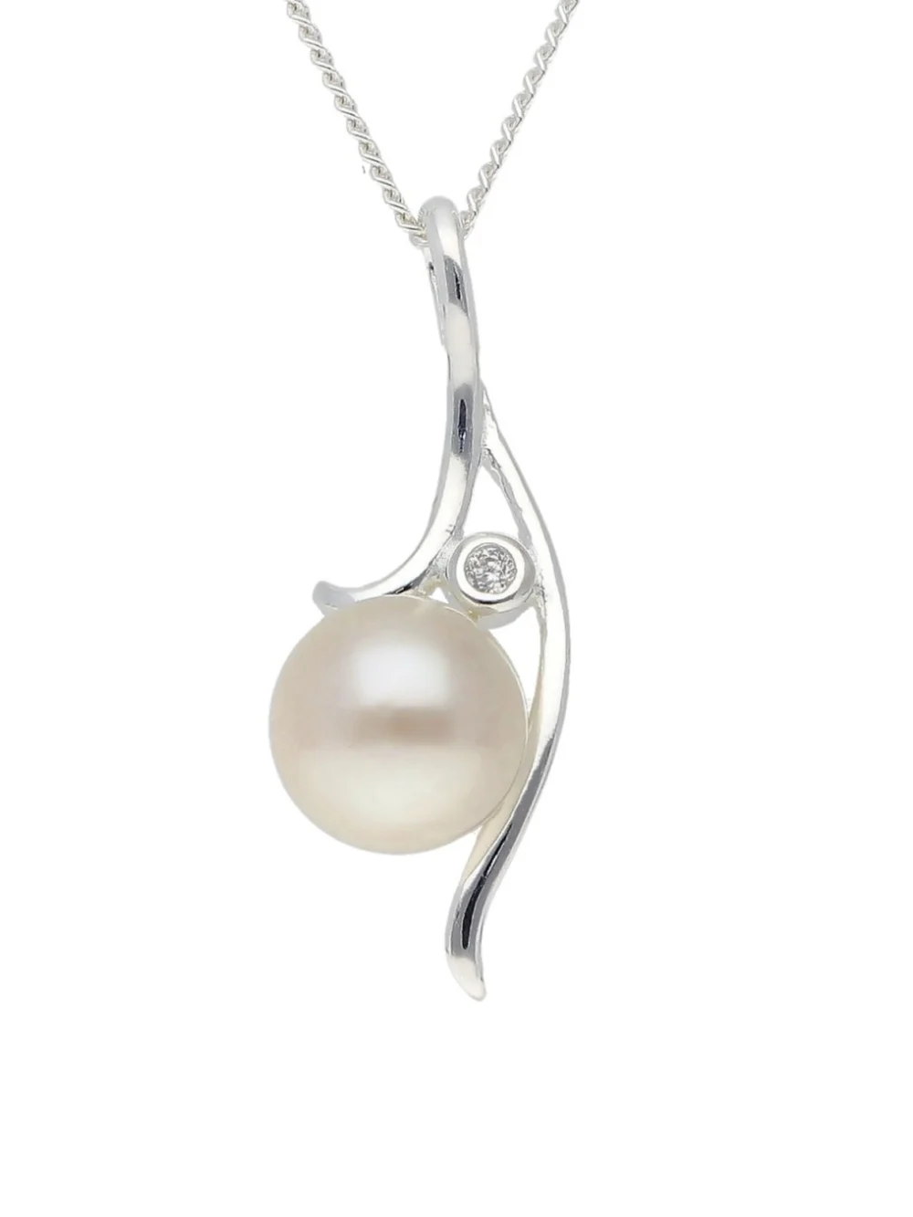 William May Sterling Silver Freshwater Cultured Pearl & 18" Necklace, view 2