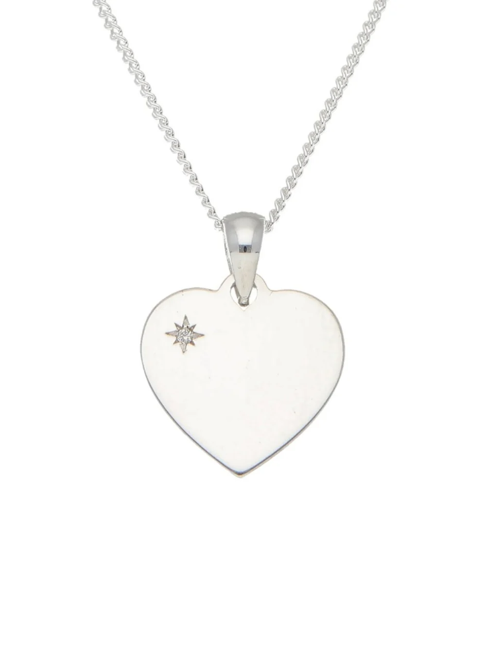 William May Sterling Silver Gemstone Set Polished Heart & 18" Necklace, view 2