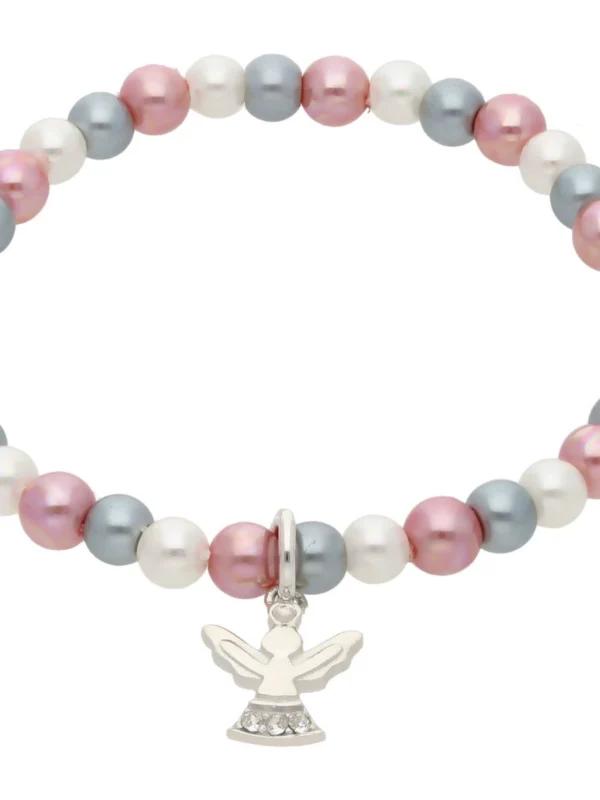 William May Sterling Silver Guardian Angel Pearl Bracelet