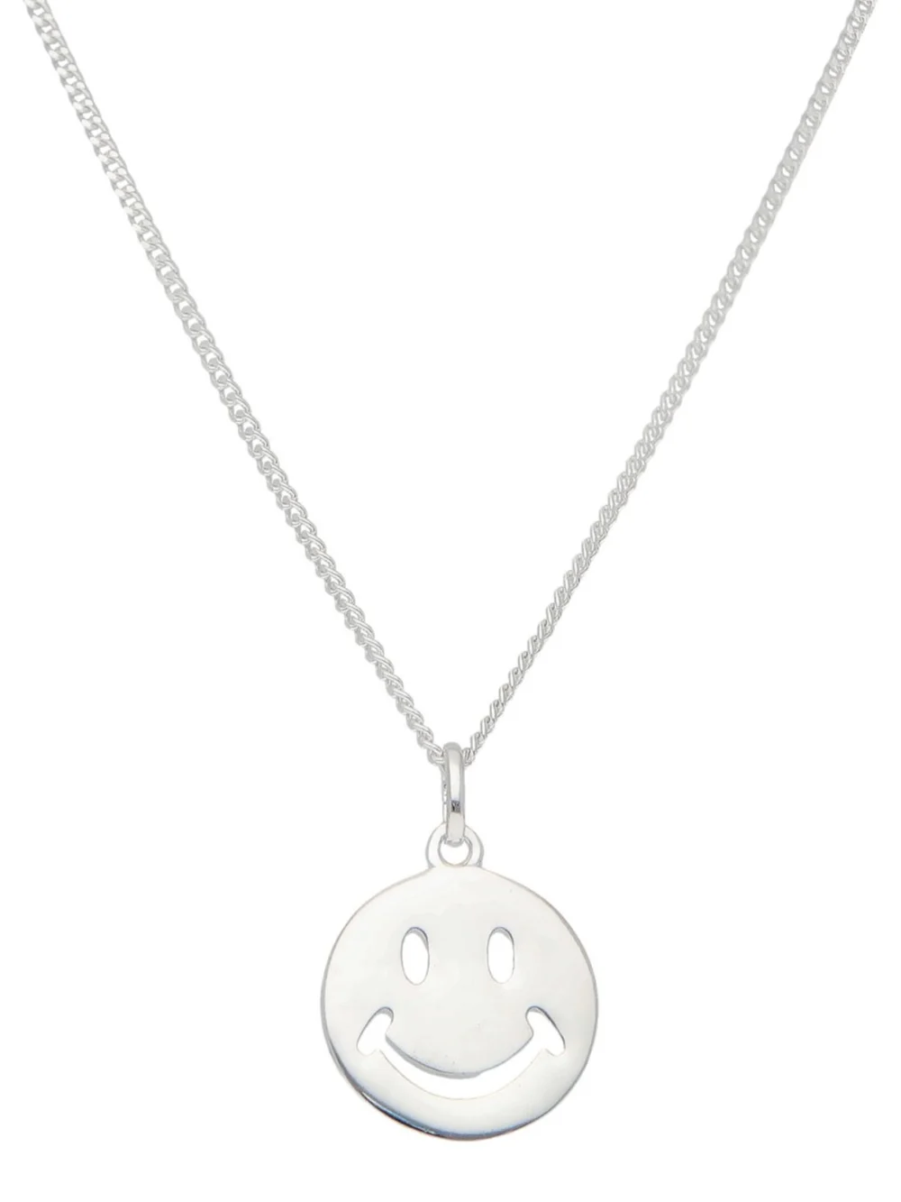 William May Sterling Silver Happy Smiley Face Pendant & 16" Necklace, view 3