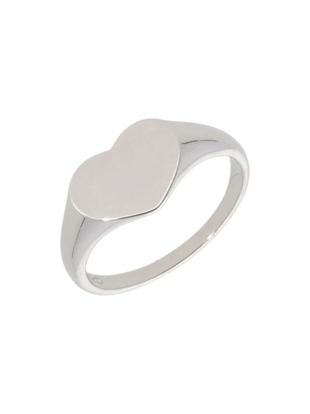 William May Sterling Silver Heart Shaped Signet Ring
