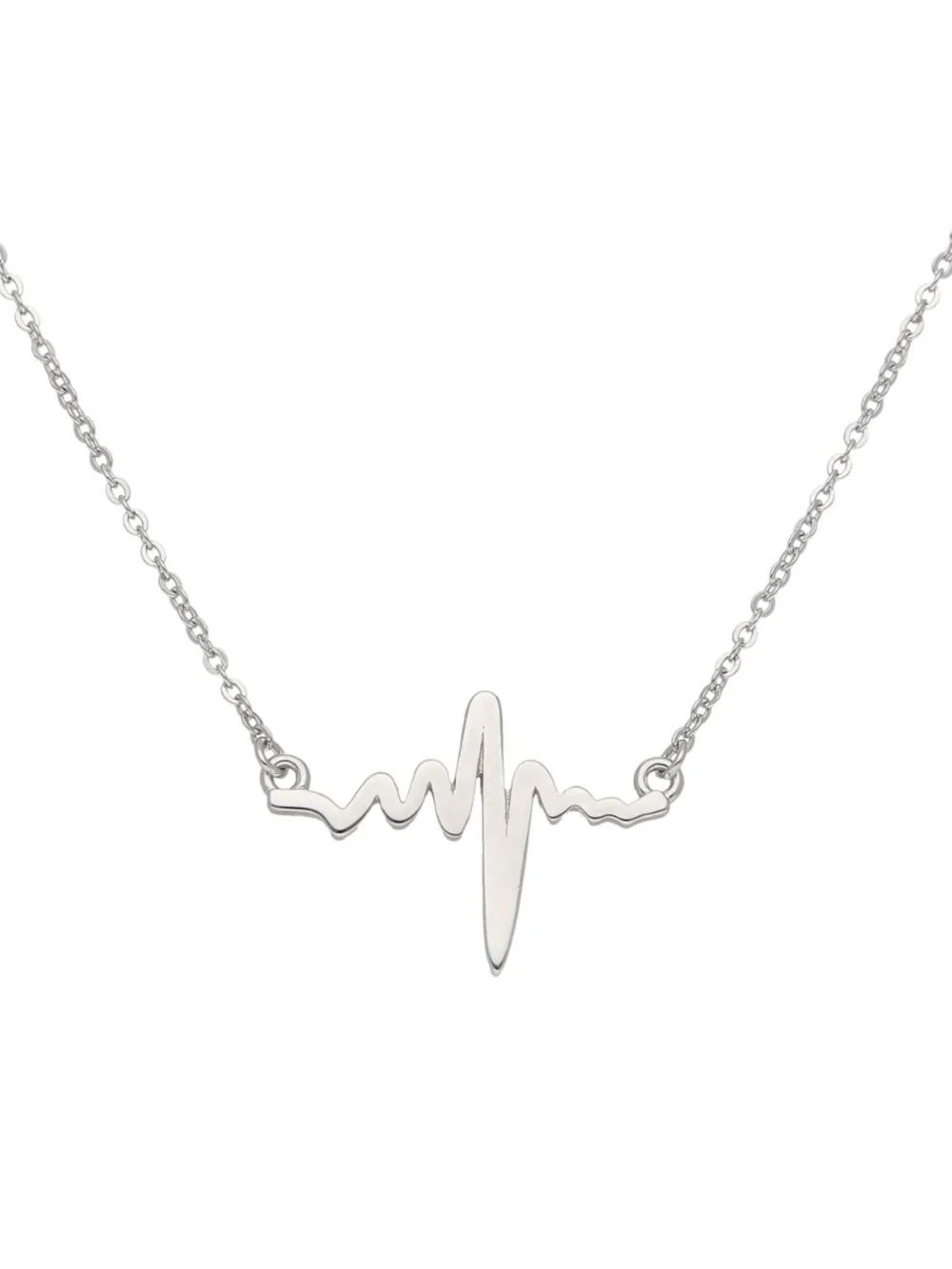 William May Sterling Silver Heartbeat Infinity Love Heart Necklace, view 2
