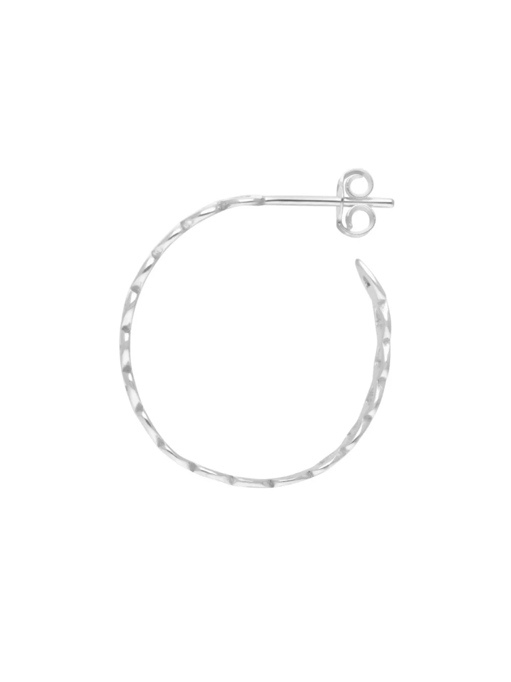 William May Sterling Silver Hearts 3/4 Hoop Earrings, view 2