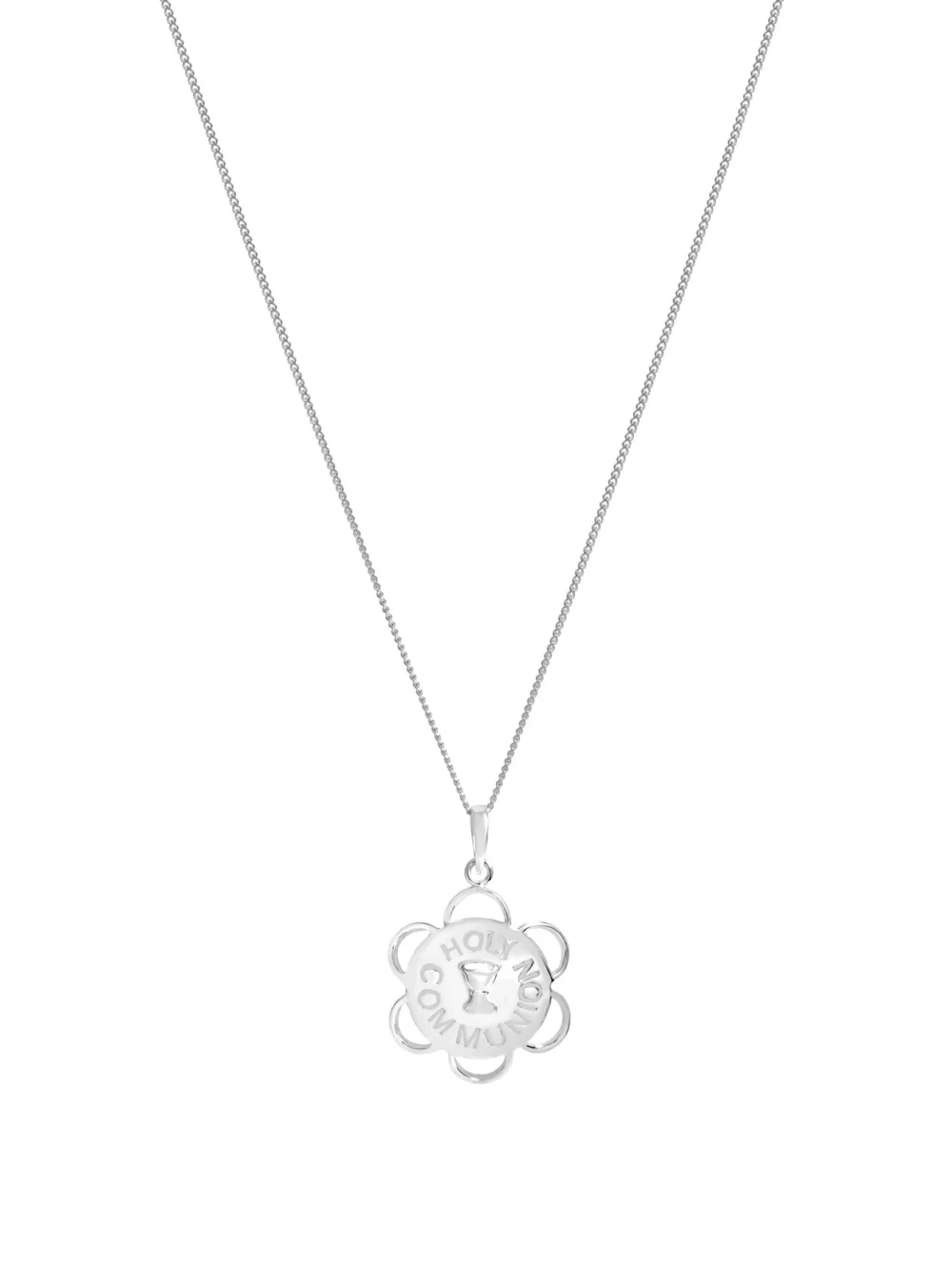 William May Sterling Silver Holy Communion Pendant & 18" Necklace