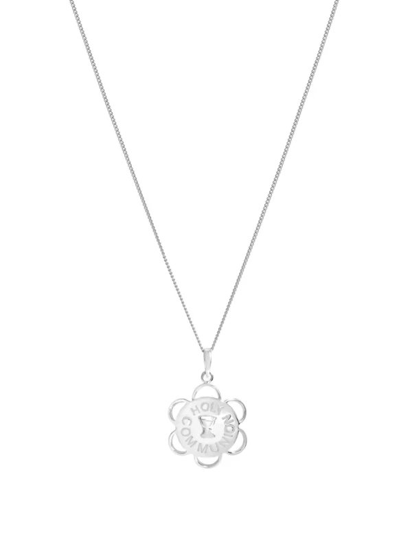 William May Sterling Silver Holy Communion Pendant & 18" Necklace