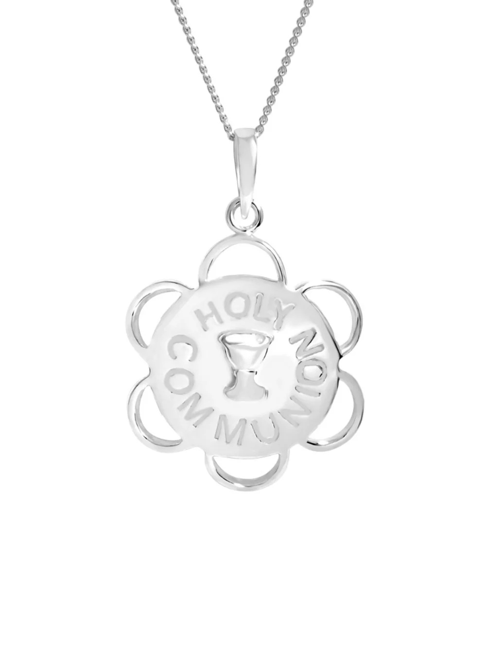 William May Sterling Silver Holy Communion Pendant & 18" Necklace, view 2